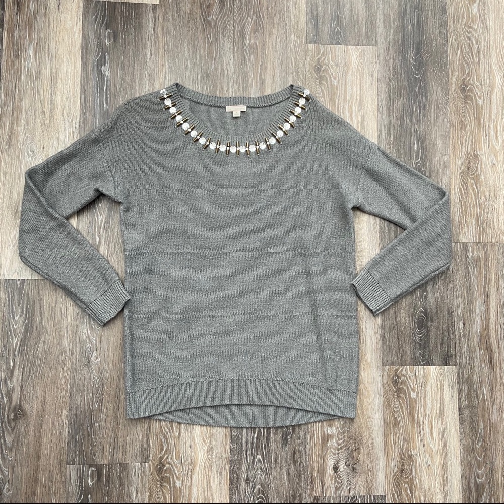 GAP Embellished Rhinestone crewneck Sweater